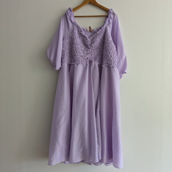 JessaKae Dresses & Skirts - JessaKae Lavender Ruched Bodice Dress Size 3X